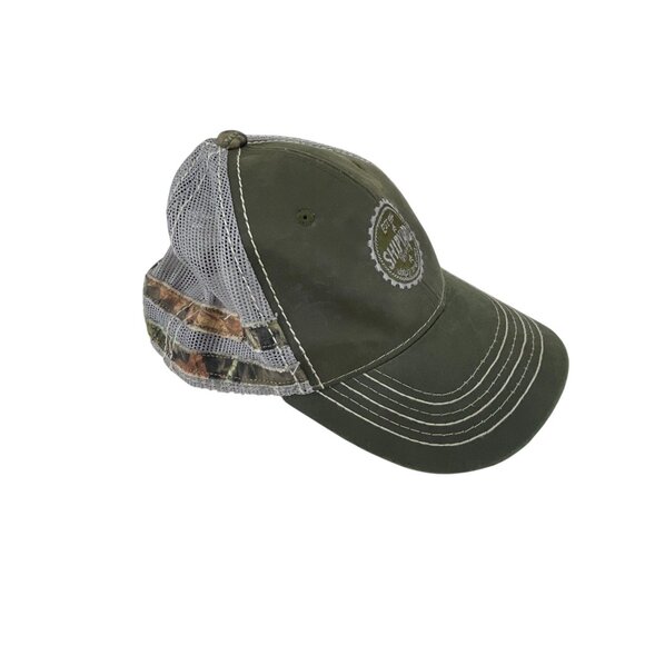 Outdoor Cap Platinum Series Mesh Back Adjustable Green Camo Shipyard Trucker Hat - Picture 8 of 9